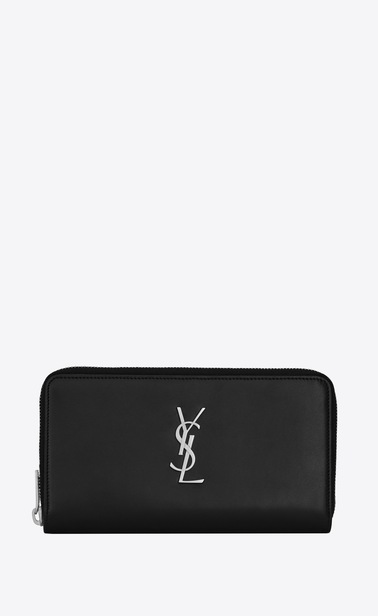 monogram zip wallet in smooth leather